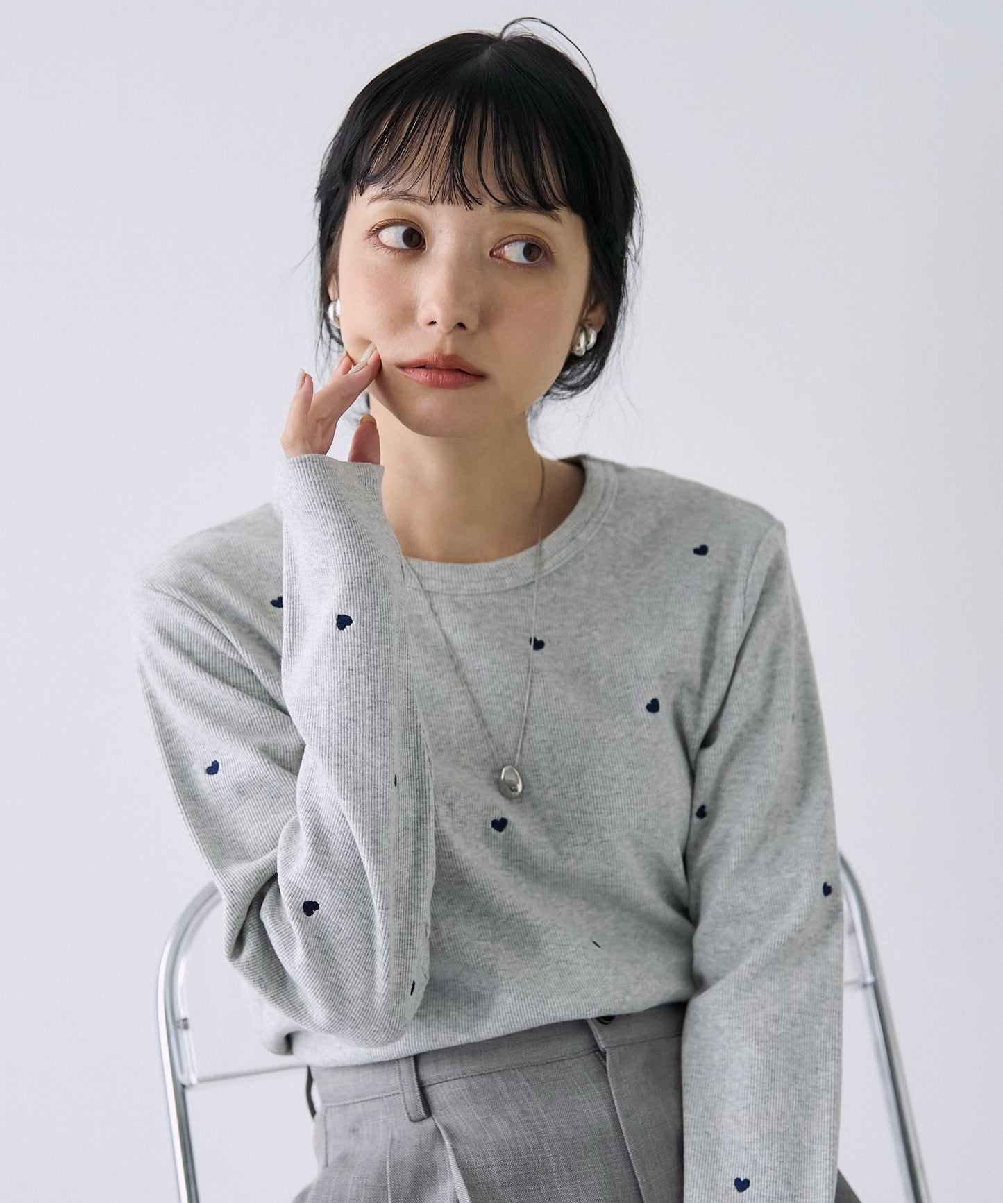Freak store心心刺繡tee