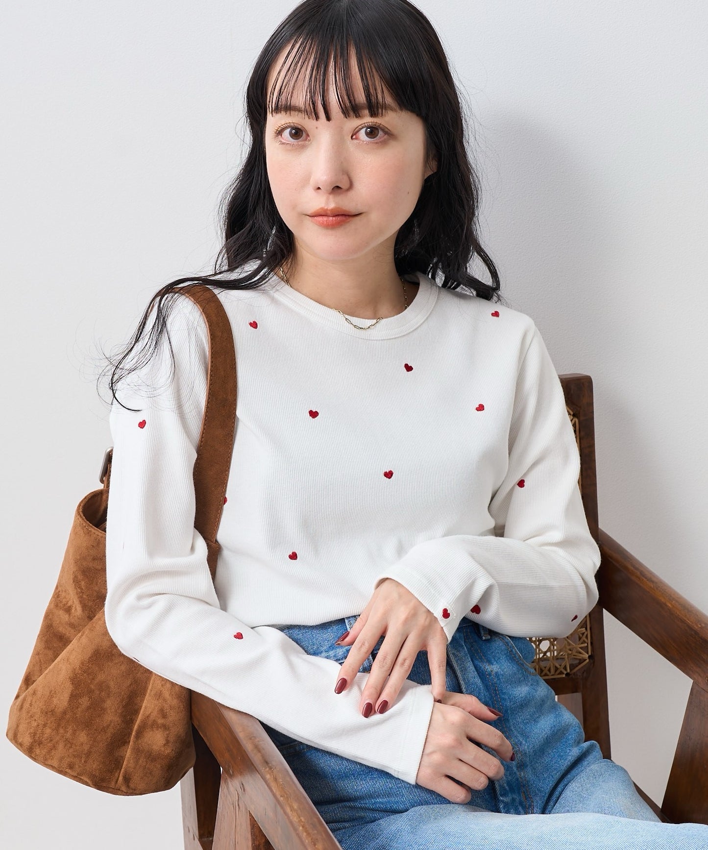 Freak store心心刺繡tee