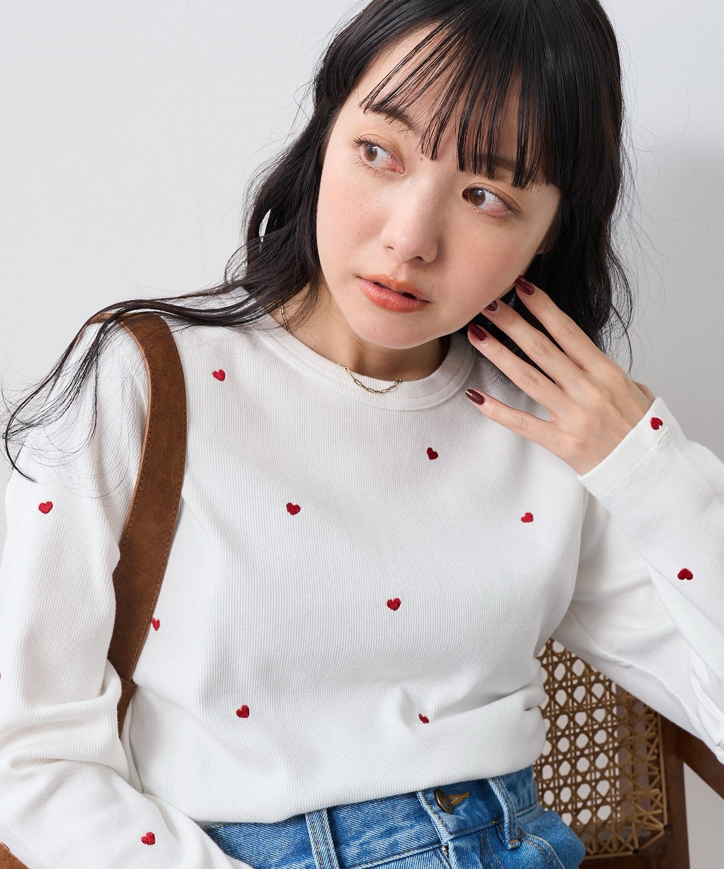 Freak store心心刺繡tee