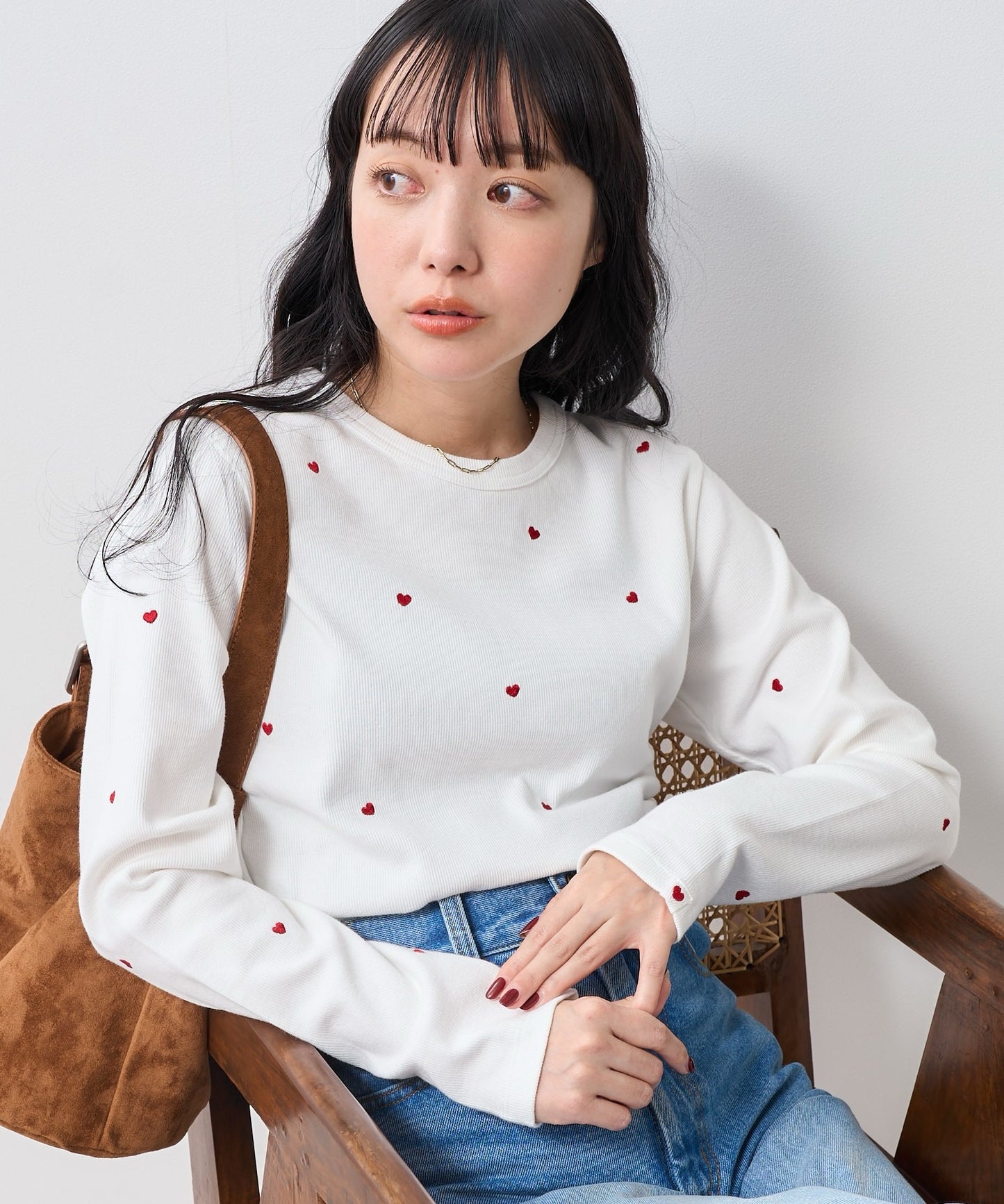 Freak store心心刺繡tee