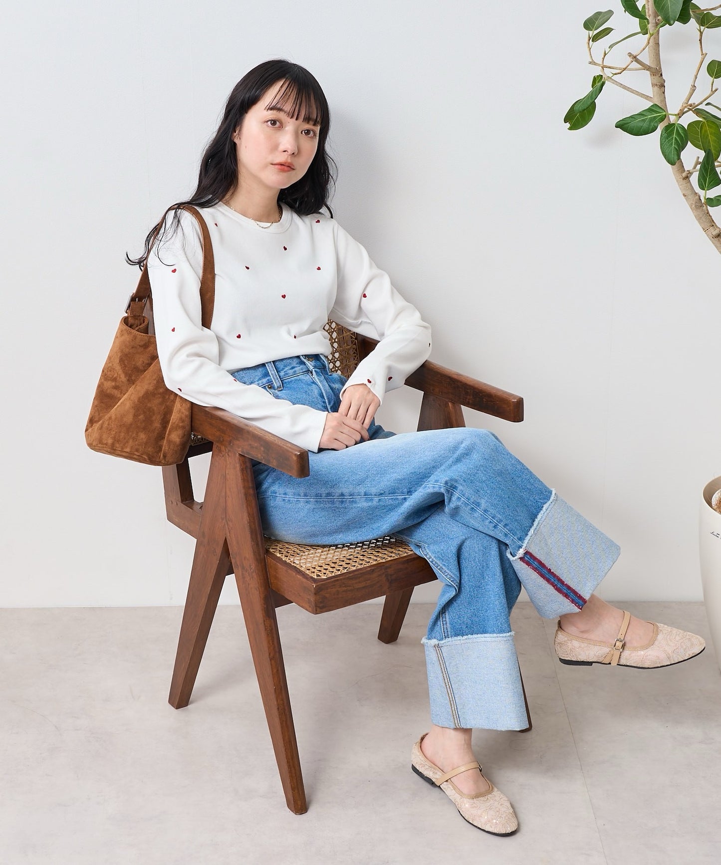 Freak store心心刺繡tee