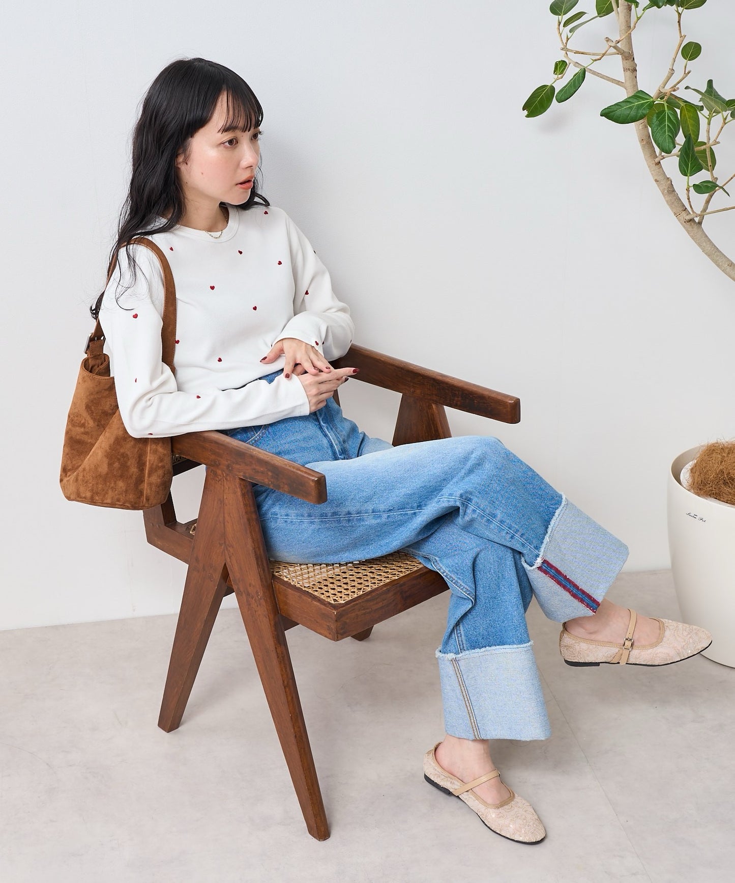Freak store心心刺繡tee