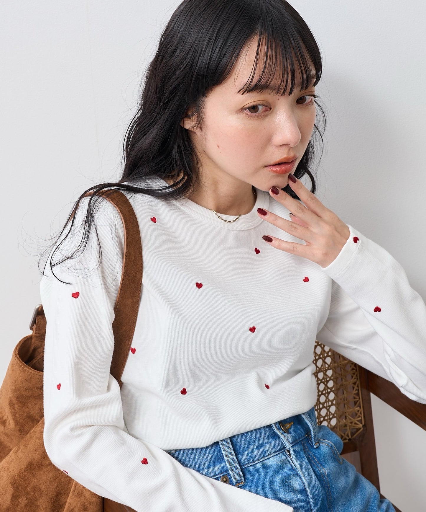 Freak store心心刺繡tee