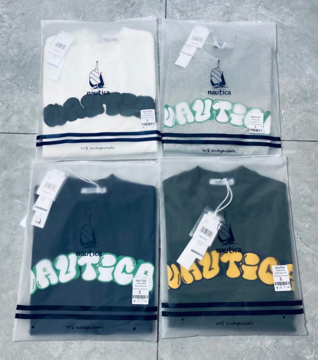 Nautica 布貼刺繡tee