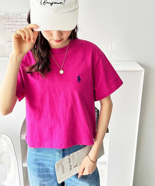 Polo短身刺繡logo tee