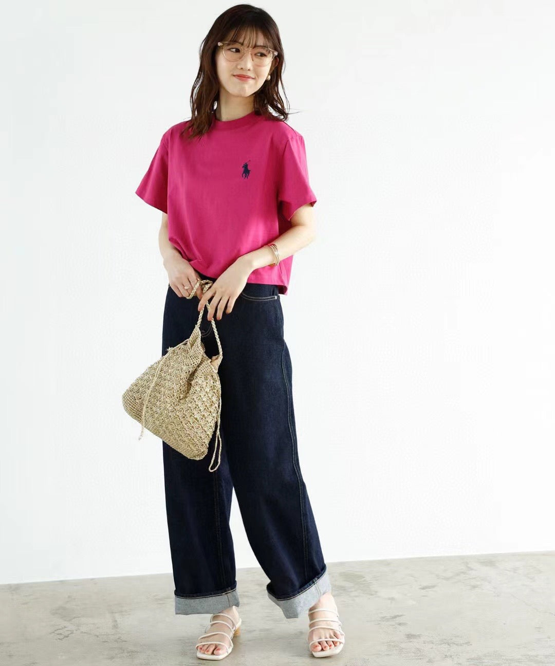 Polo短身刺繡logo tee