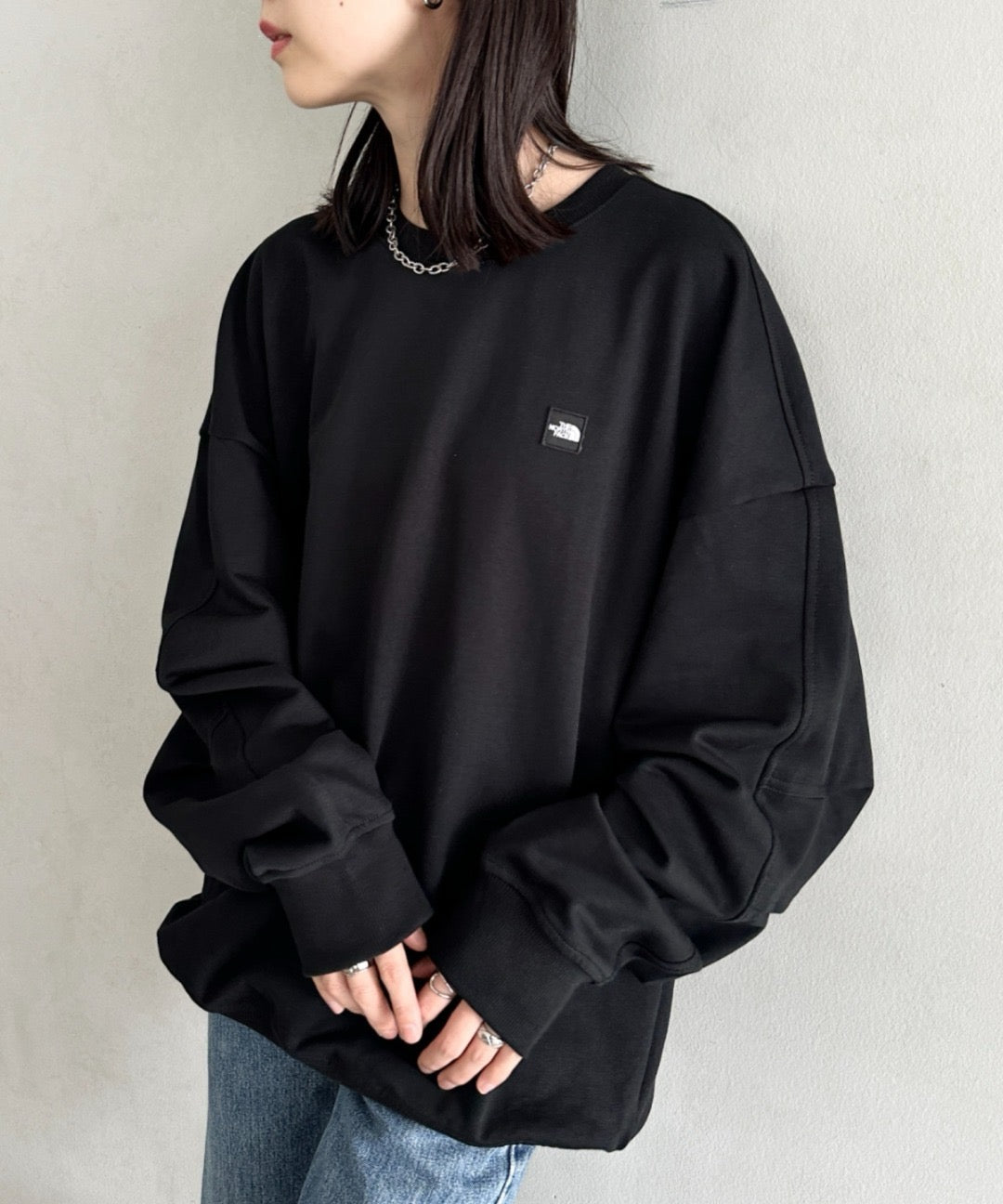 The north face 刺繡衛衣