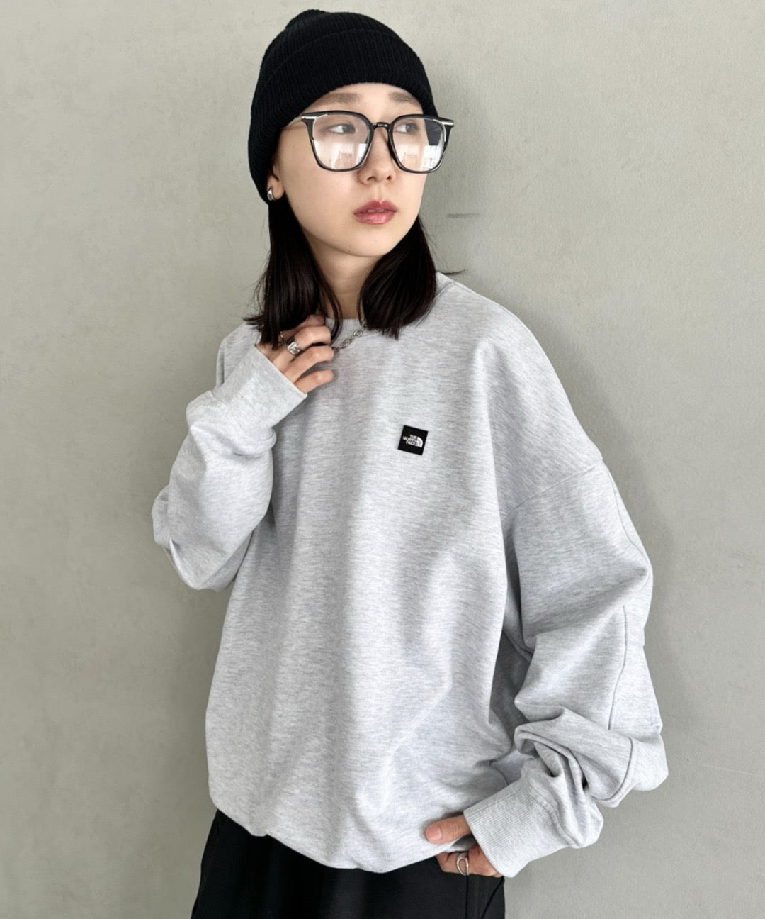 The north face 刺繡衛衣