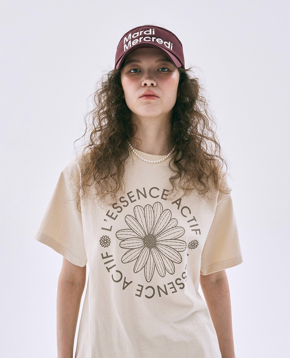 Mardi flower圓形印花短袖 tee