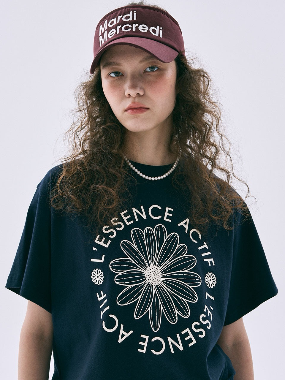 Mardi flower圓形印花短袖 tee