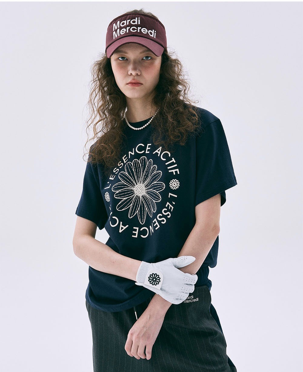 Mardi flower圓形印花短袖 tee