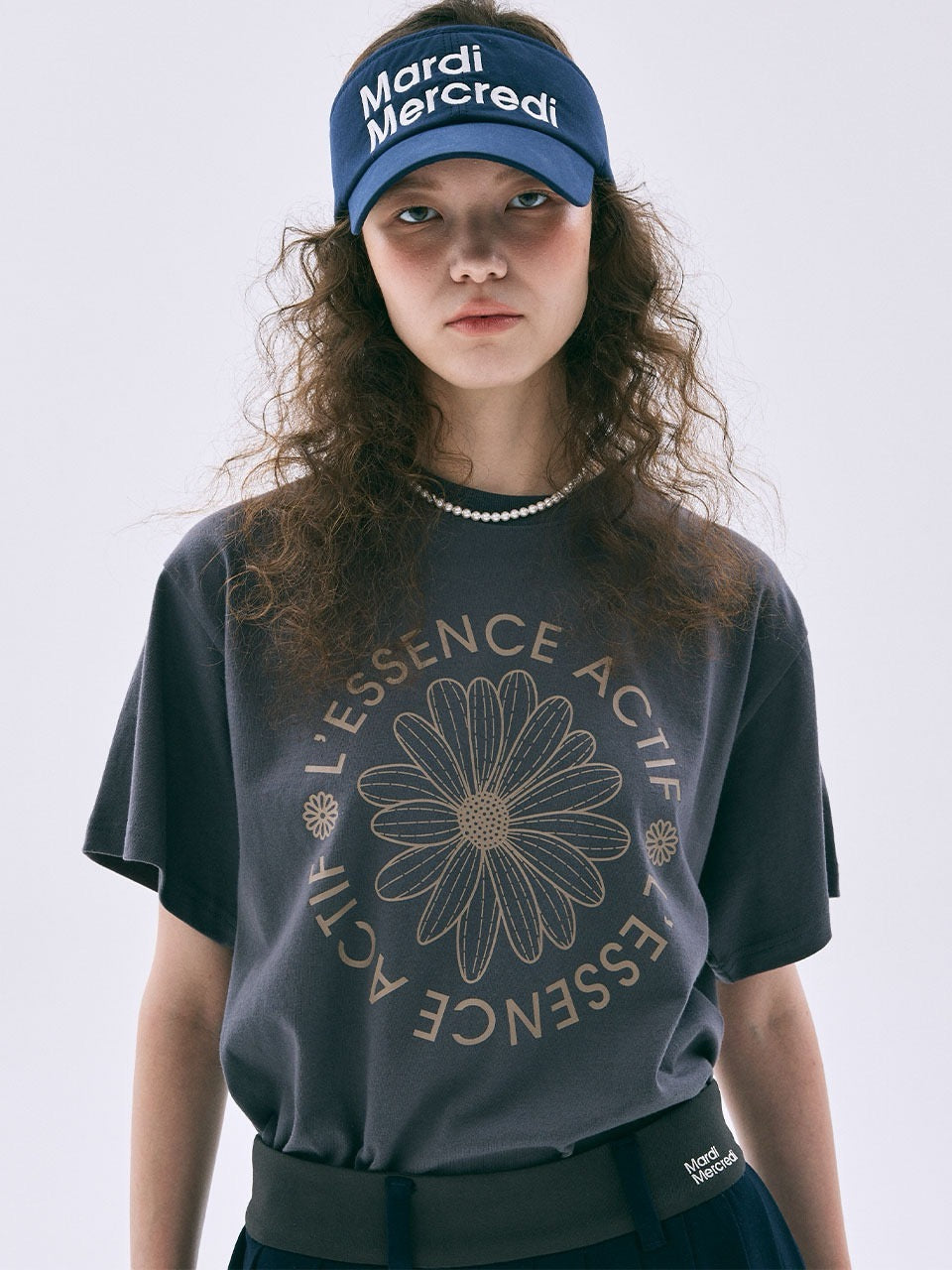 Mardi flower圓形印花短袖 tee