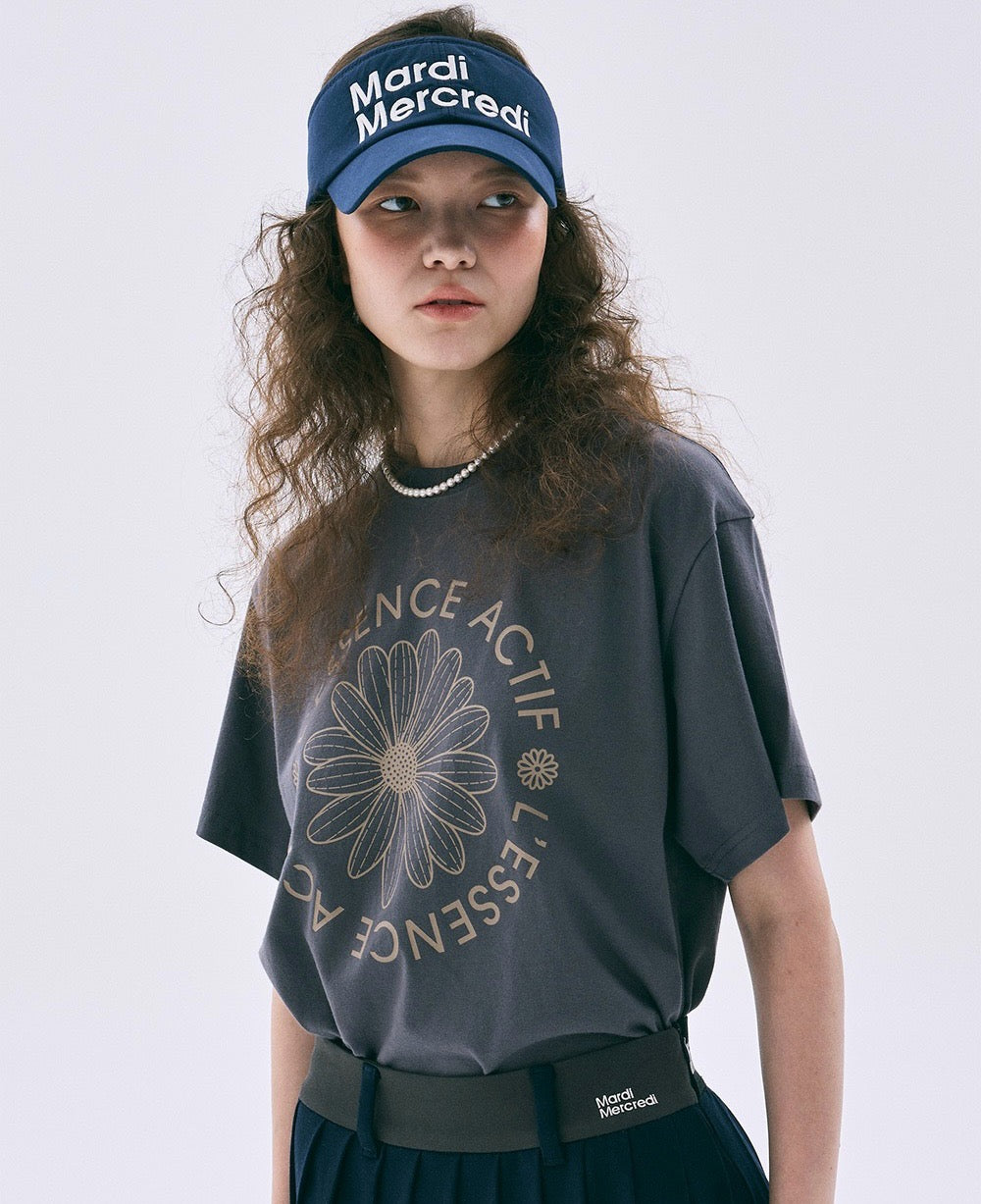 Mardi flower圓形印花短袖 tee
