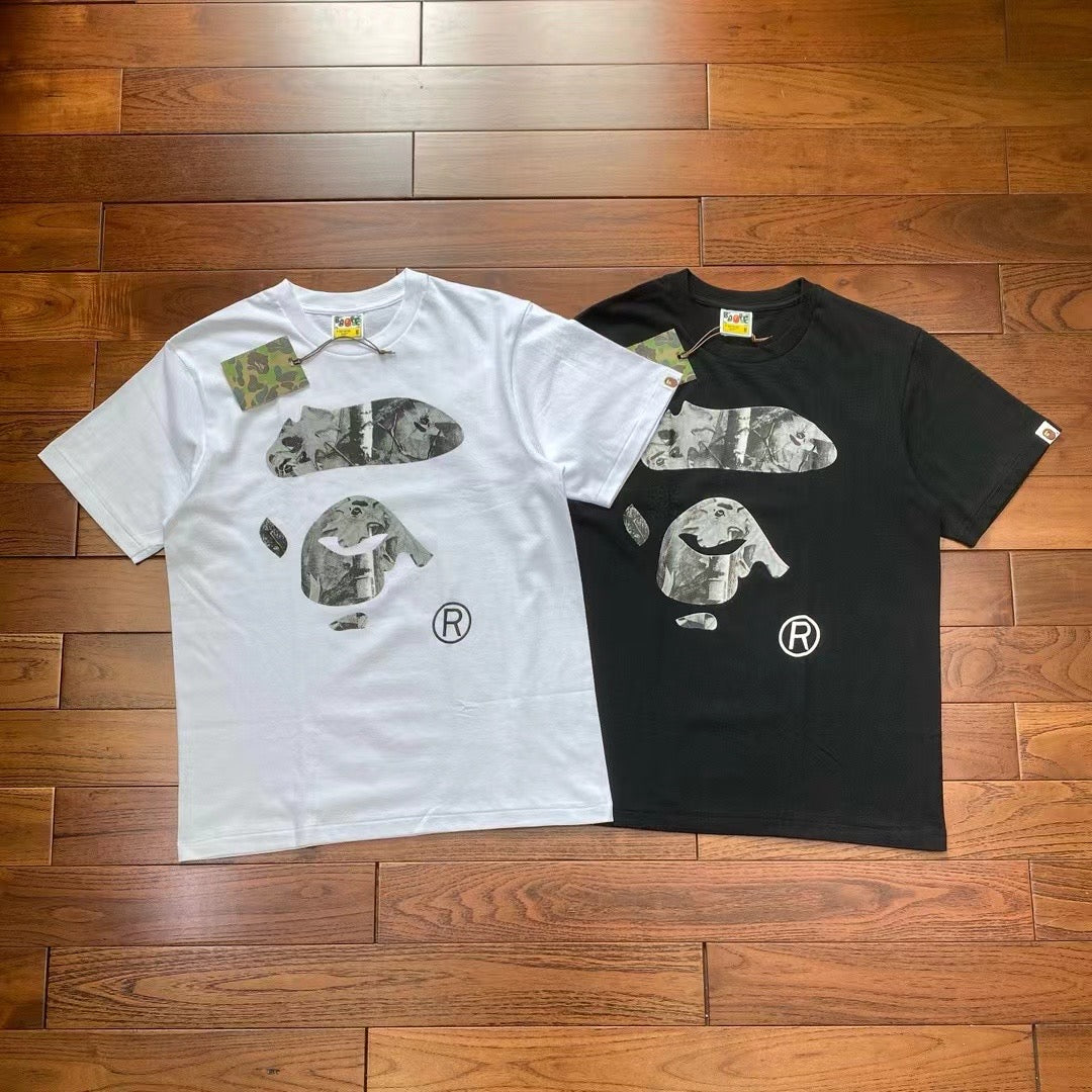 A bathing ape 猿人迷彩tee