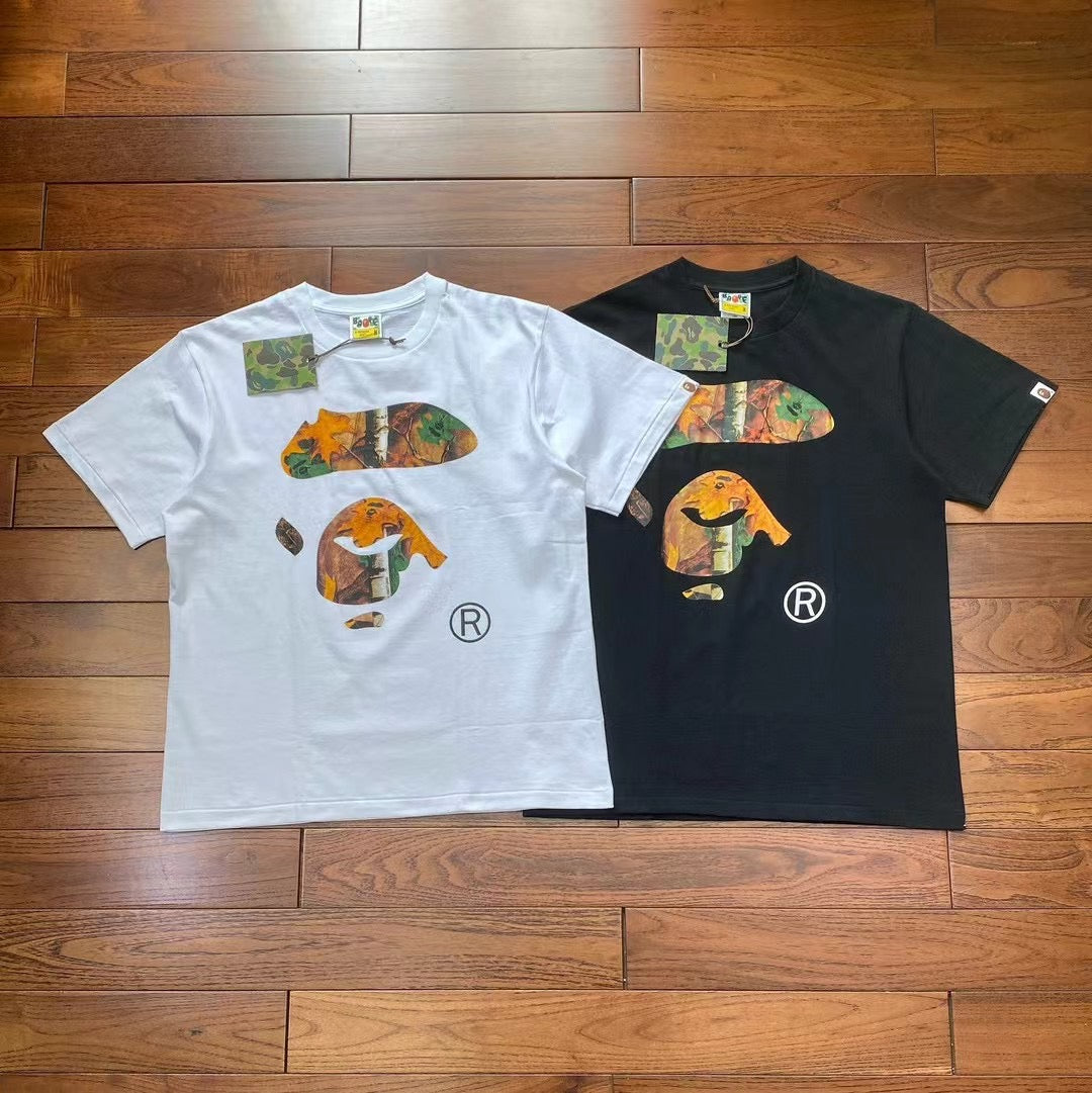 A bathing ape 猿人迷彩tee