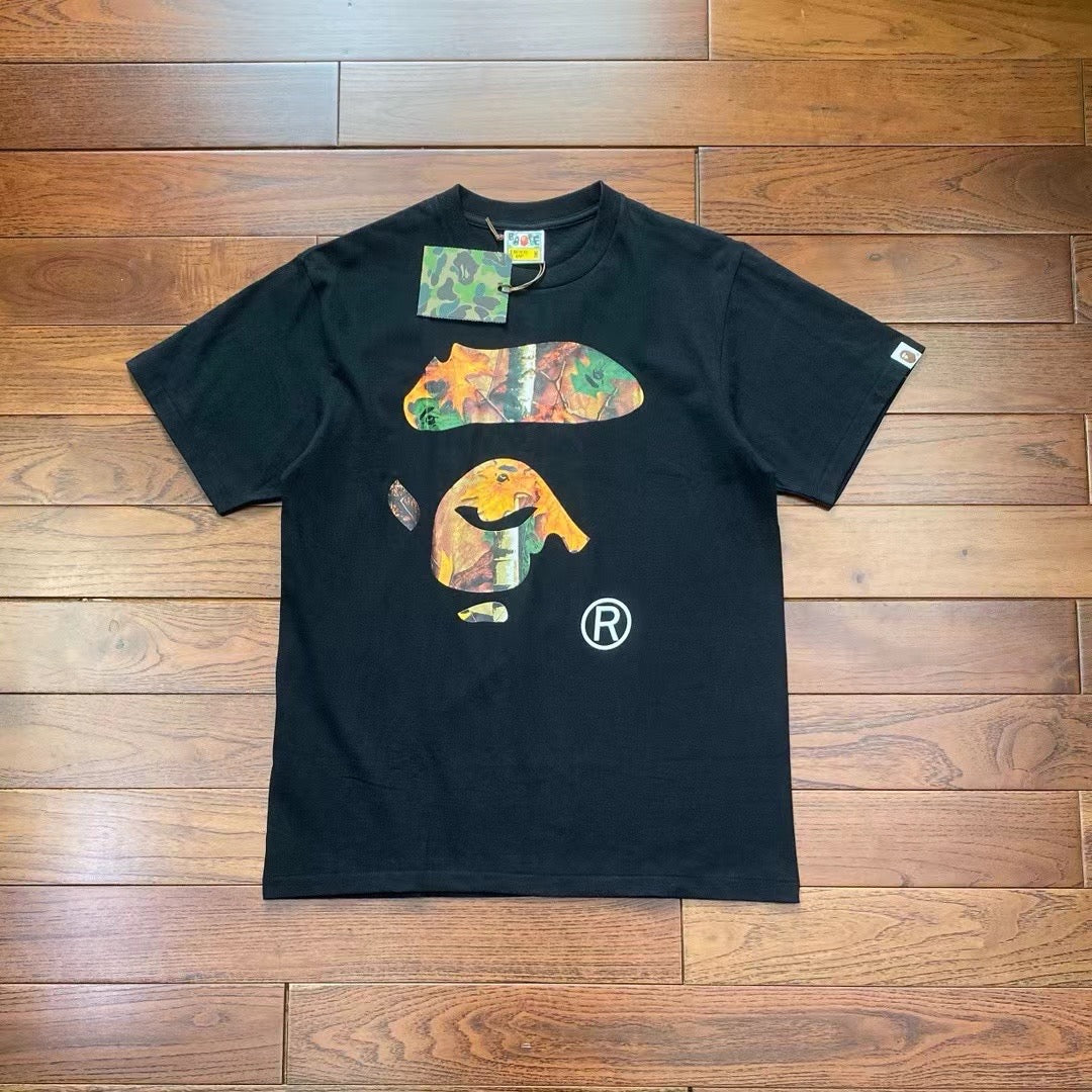 A bathing ape 猿人迷彩tee