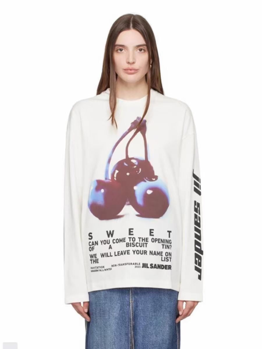 JIL SANDER チェリーグラフィック長袖カットソー Jil Sander cherry長袖tee – Aimeebabe