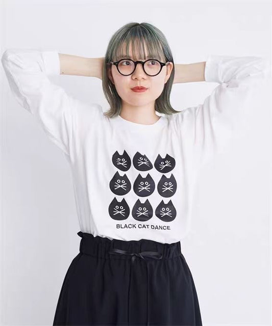 日單Black Cat Dance tee