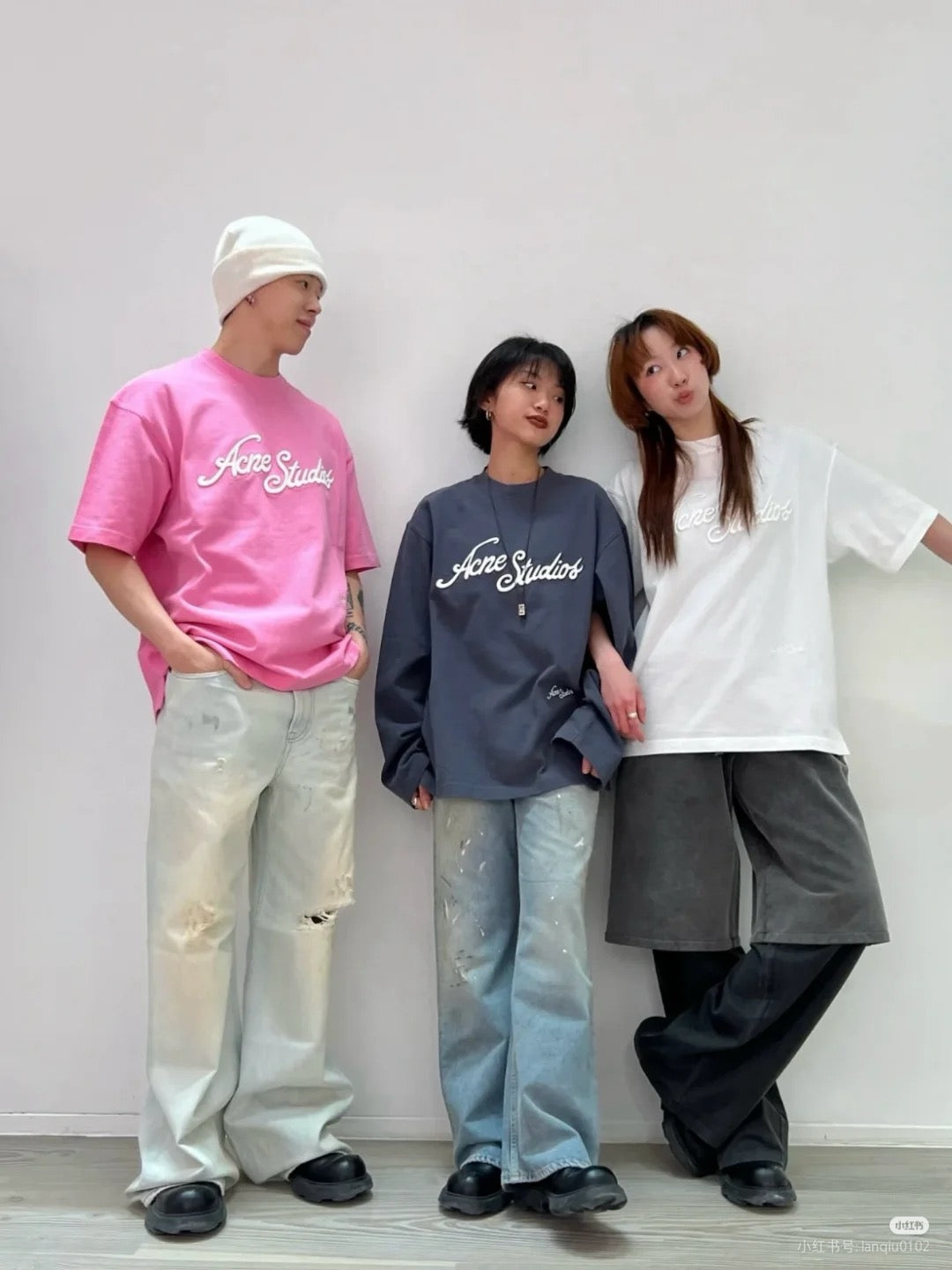 Acne studios 刺繡logo tee