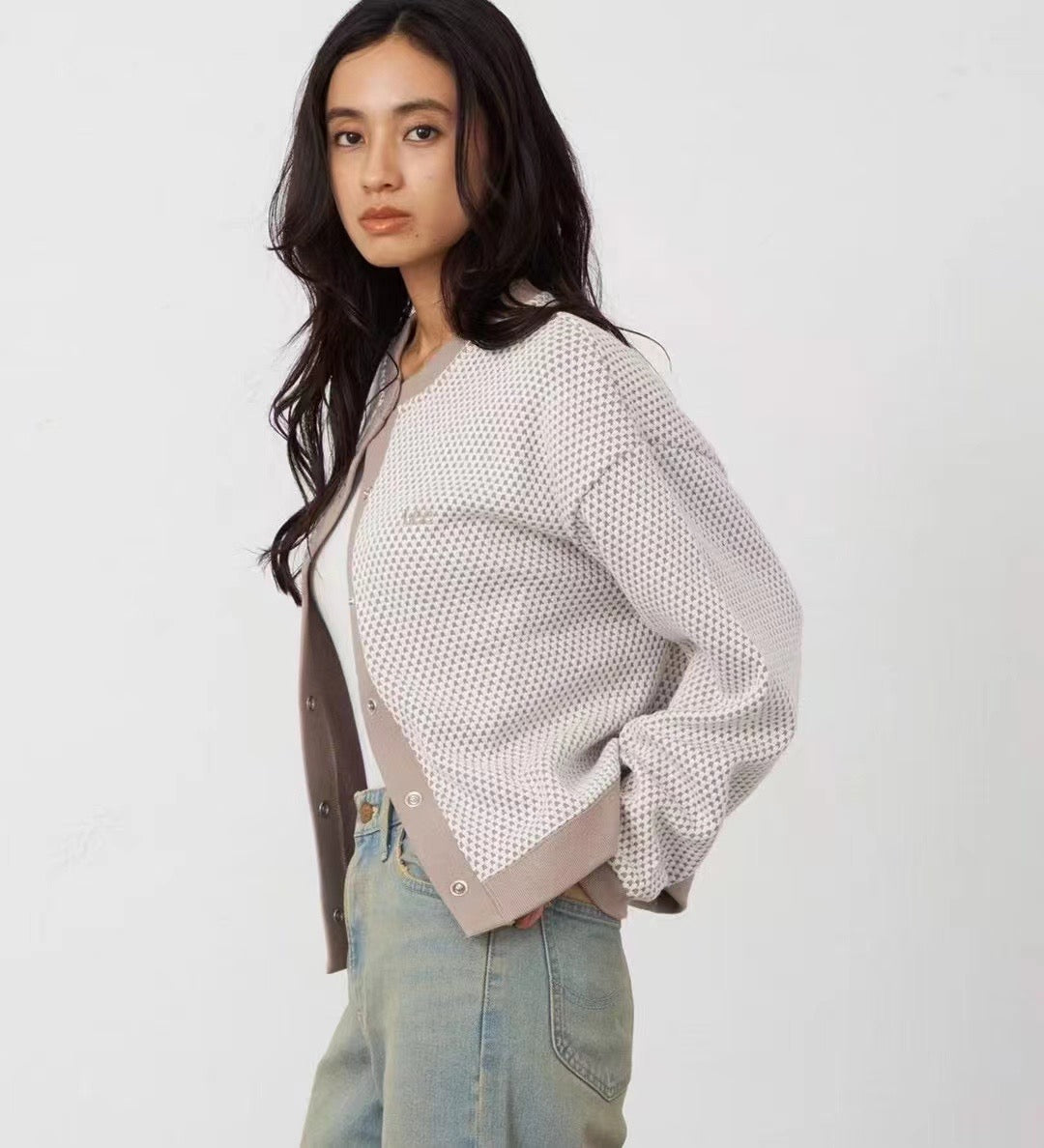 Lee 提花cardigan
