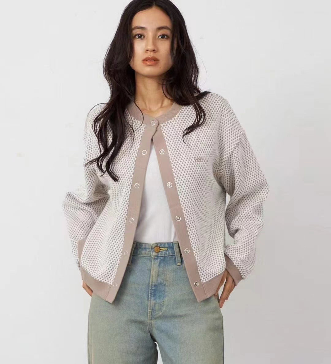 Lee 提花cardigan