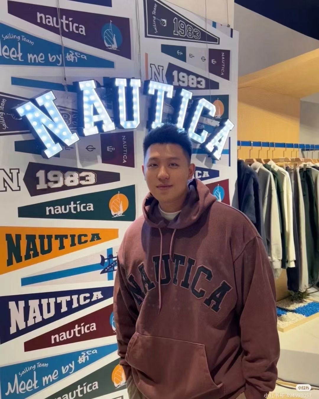 Nautica 洗水hoodies