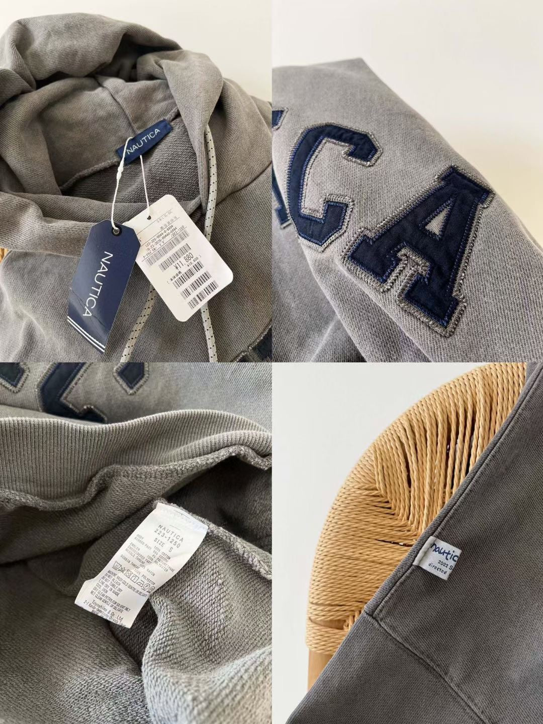Nautica 洗水hoodies