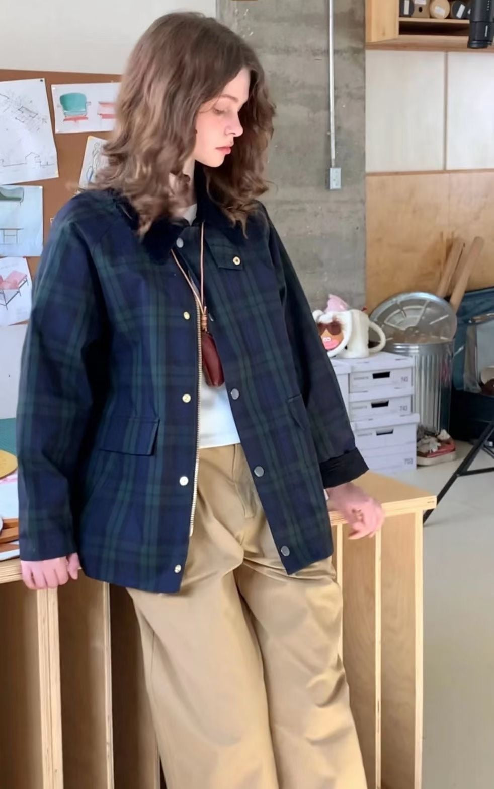 Barbour x beams 格仔外套