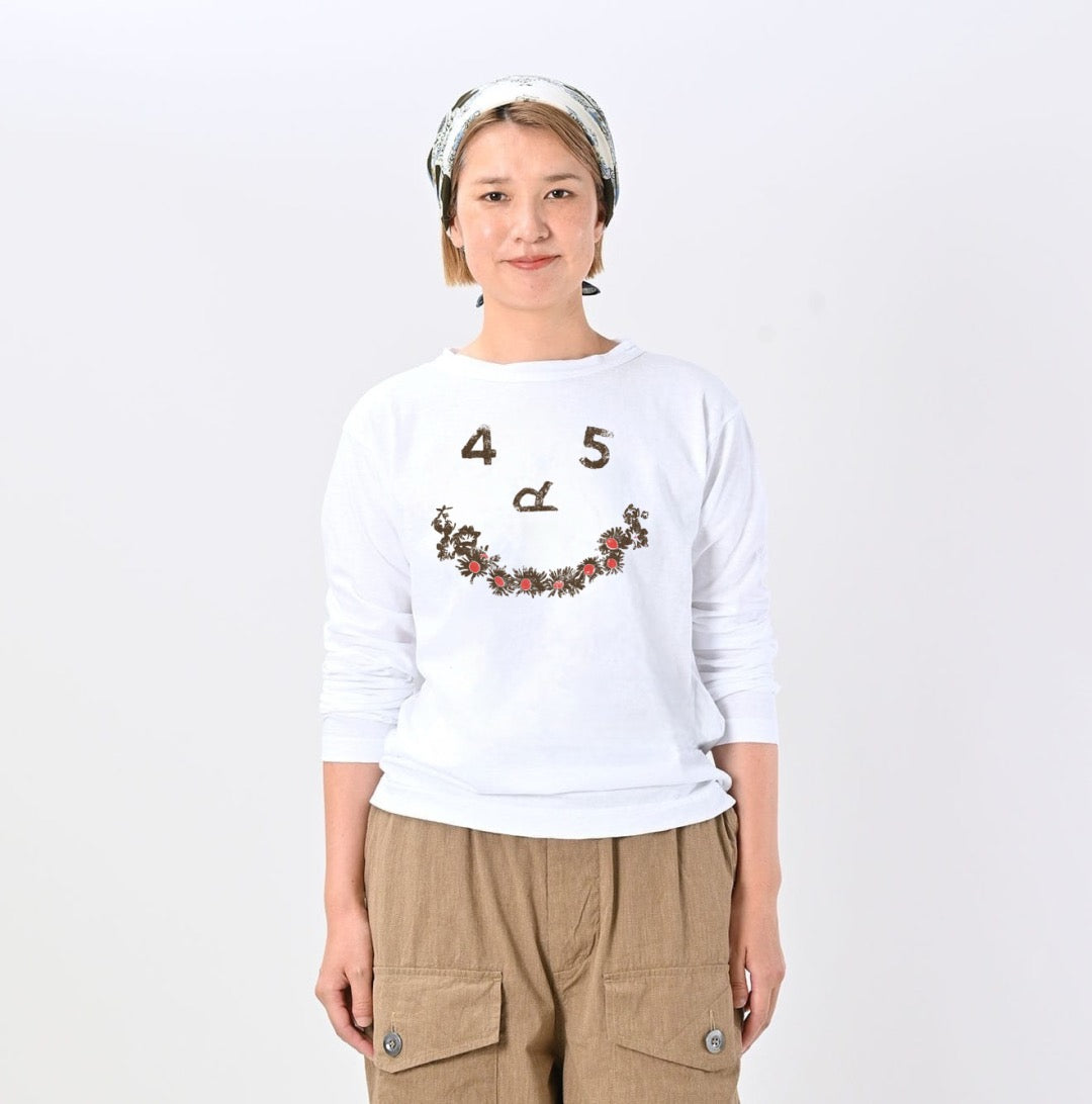 45R flower smile tee