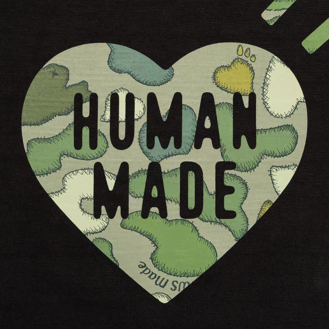 Human made 迷彩心心tee
