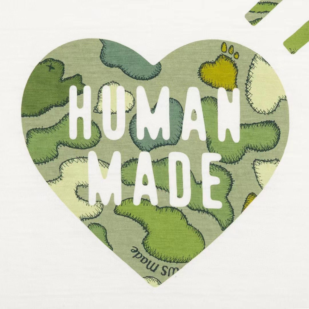 Human made 迷彩心心tee