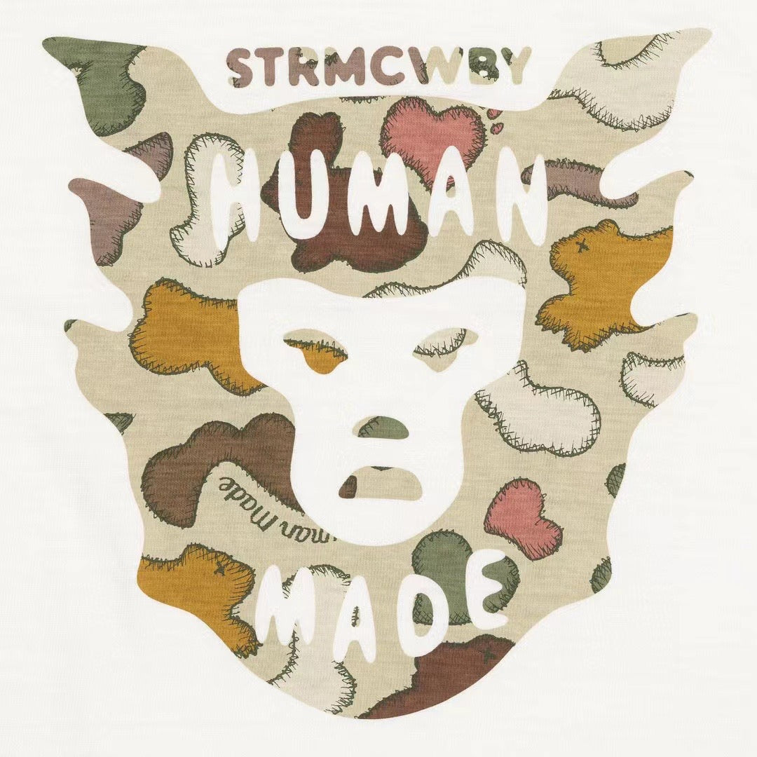 Human made 迷彩mask tee