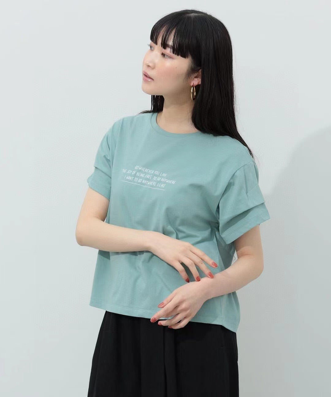 Beams logo 摺袖tee