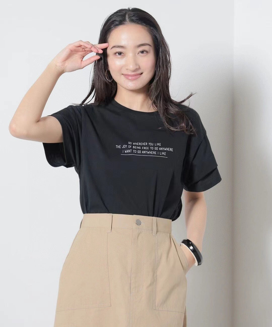Beams logo 摺袖tee