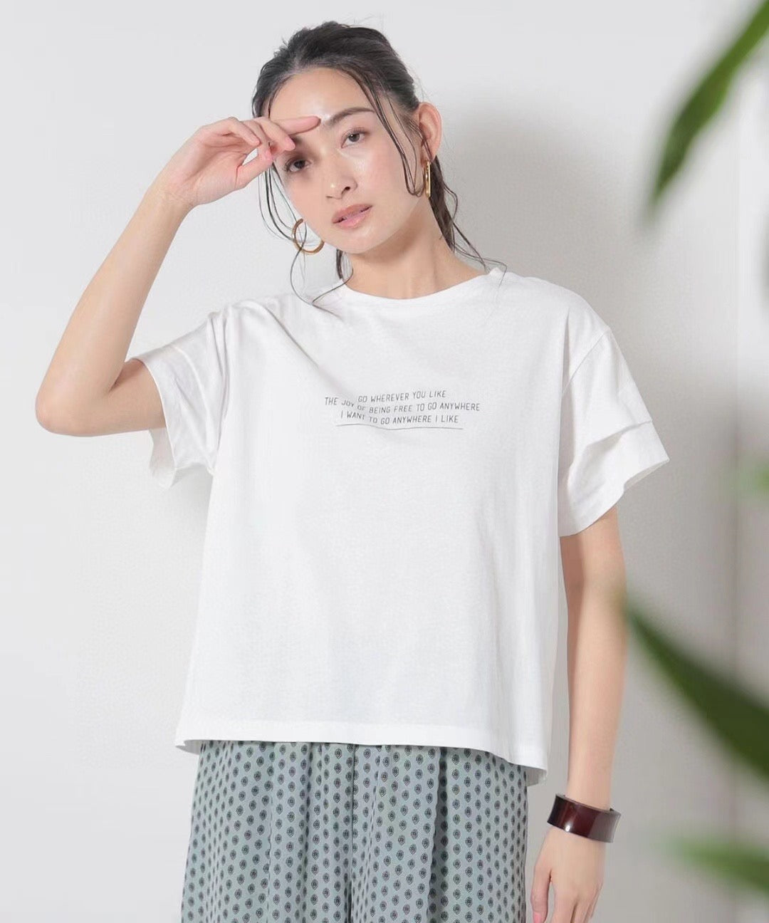 Beams logo 摺袖tee