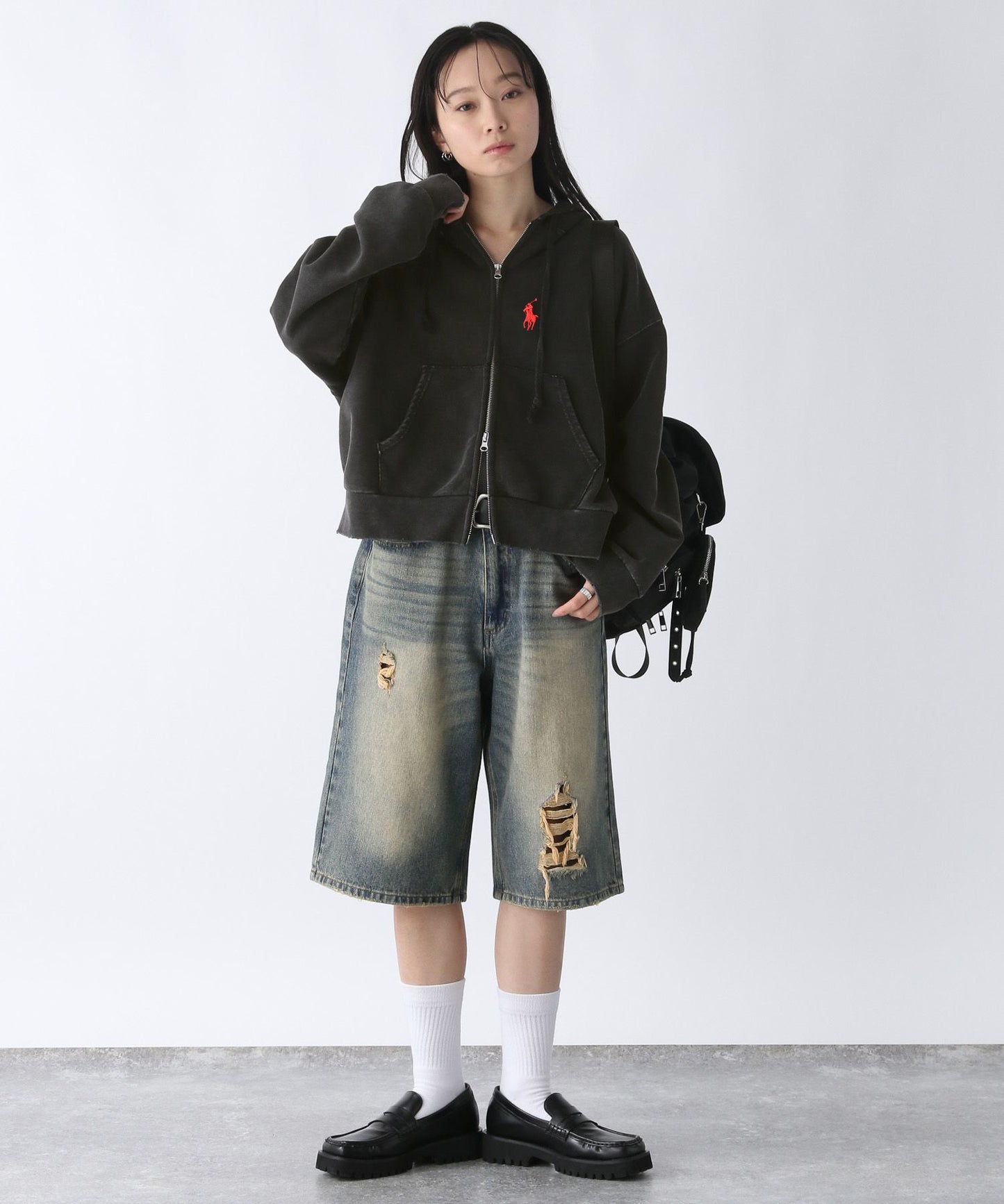 Polo zip hoodies jacket