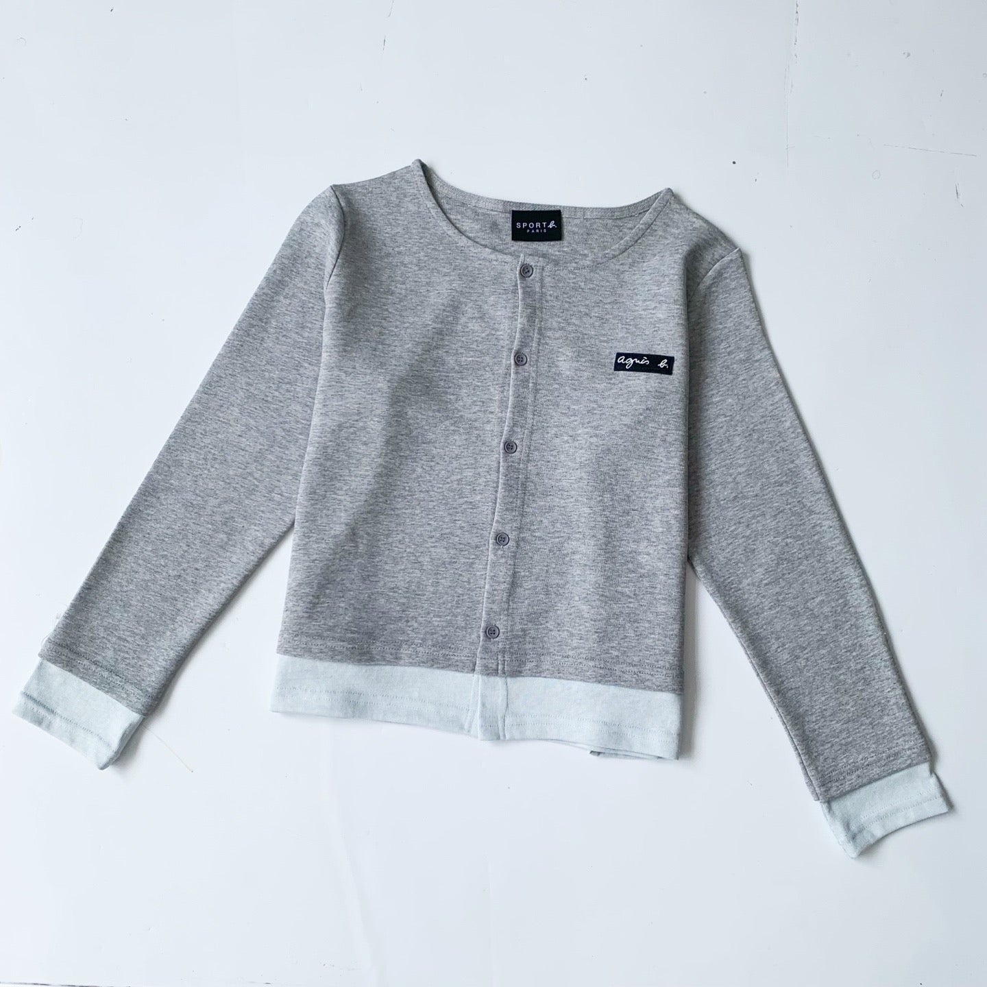 Agnes b 撞色cardigan