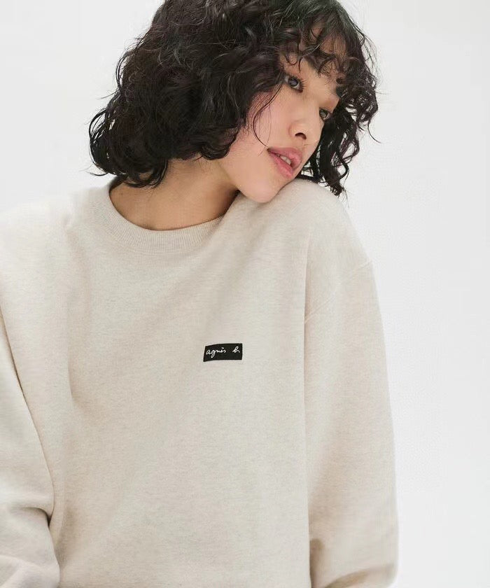 Agnes b 刺繡圓領衛衣