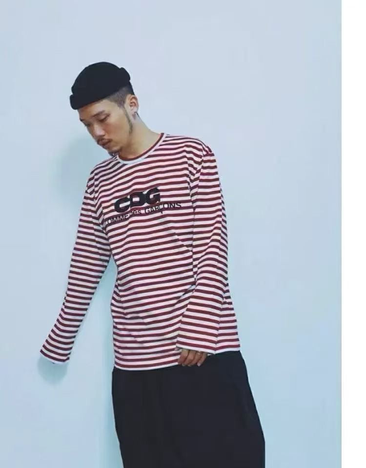 CDG 間條長袖tee