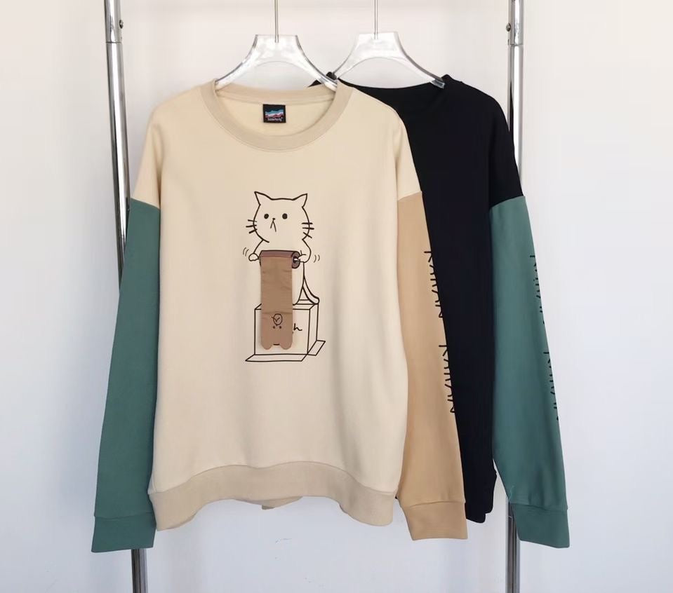 Scolar bear接拼衛衣