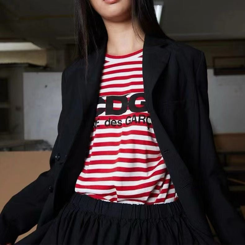 CDG 間條長袖tee