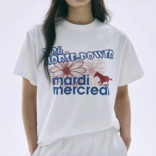 Mardi Mercredi 印花tee