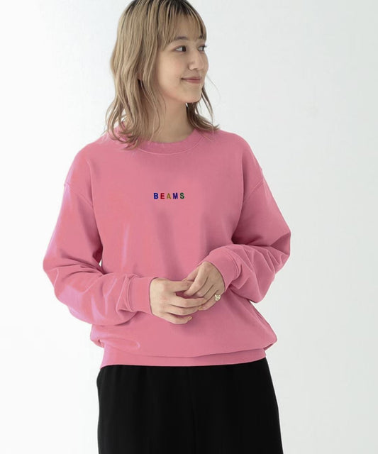 Beams boy圓領彩色刺繡logo 衛衣