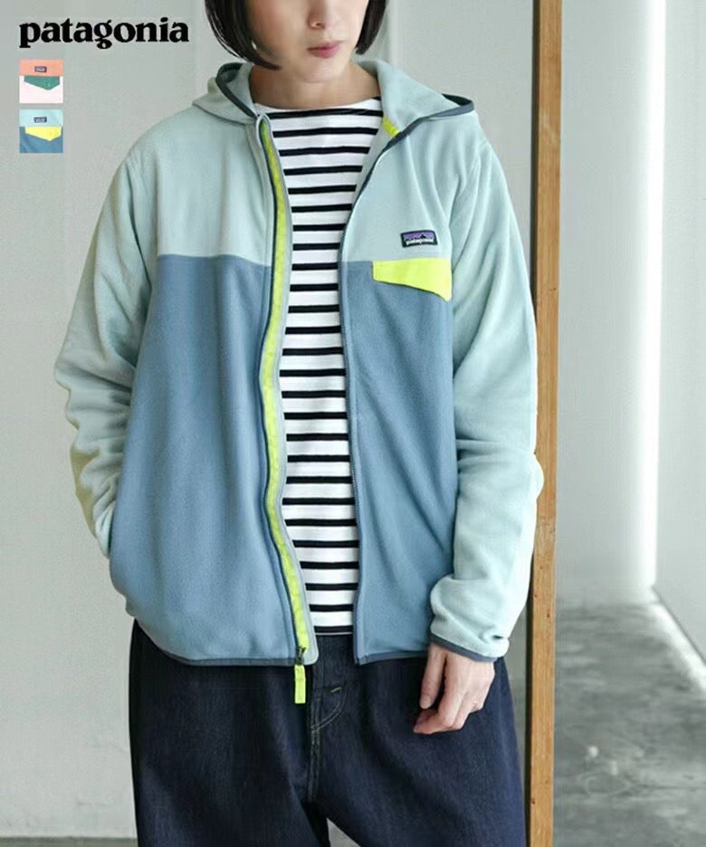 Patagonia撞色抓絨外套
