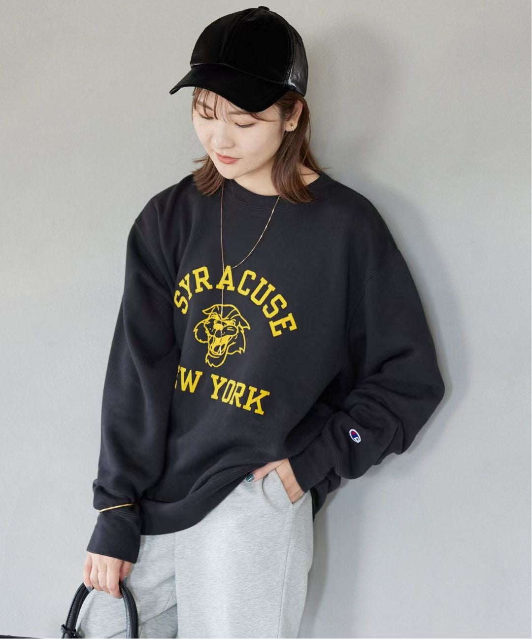 Champion 數字字母衛衣