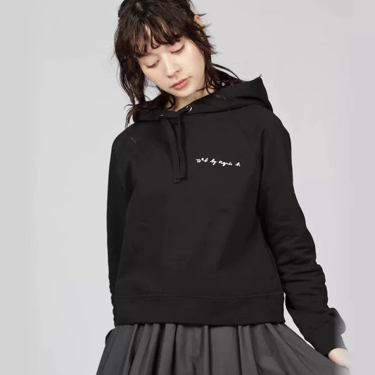 Agnes b 小logo hoodies