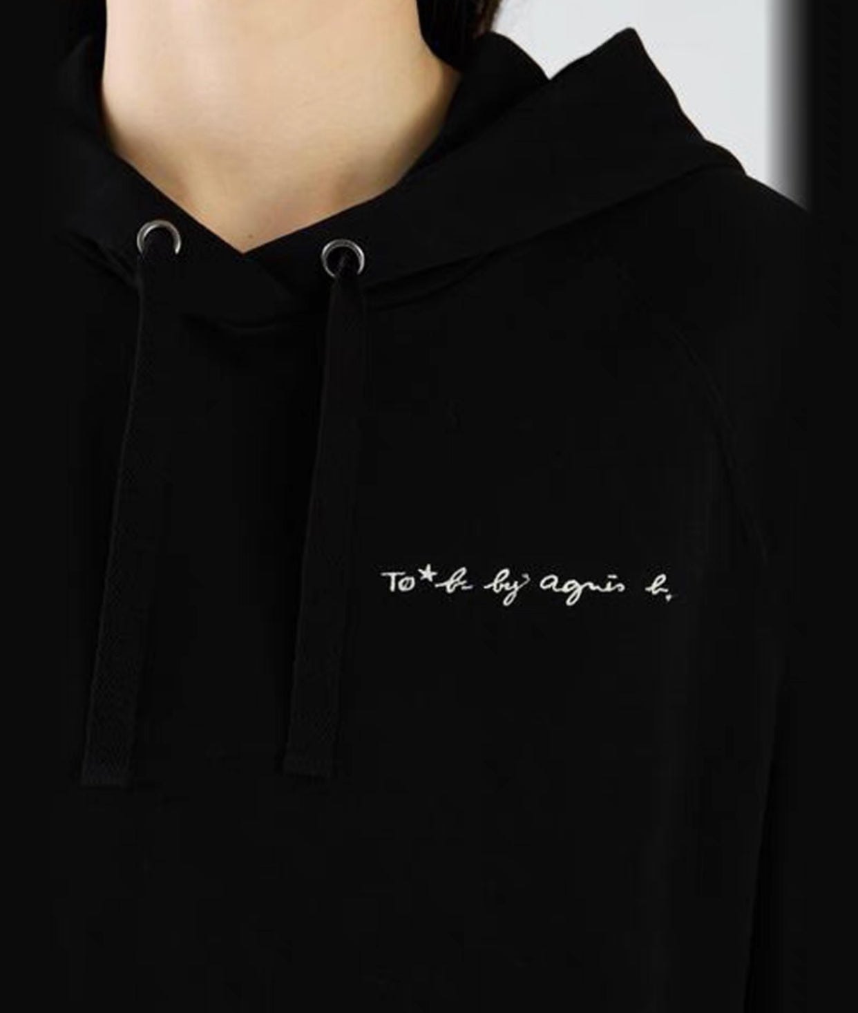 Agnes b 小logo hoodies