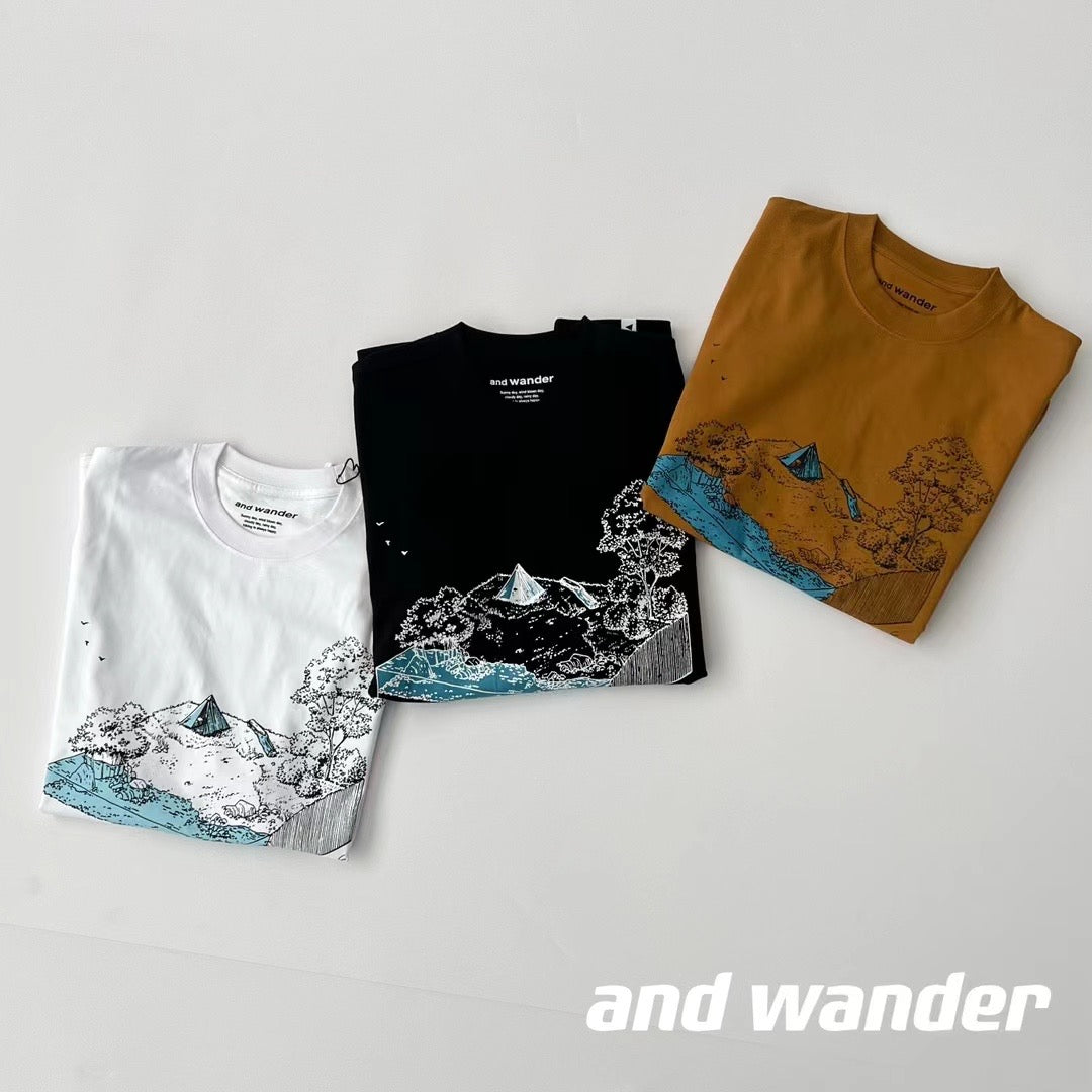 And wander 地球印花tee