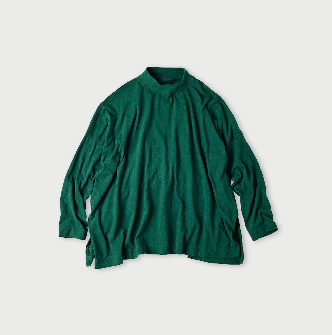 45R高領淨色tee