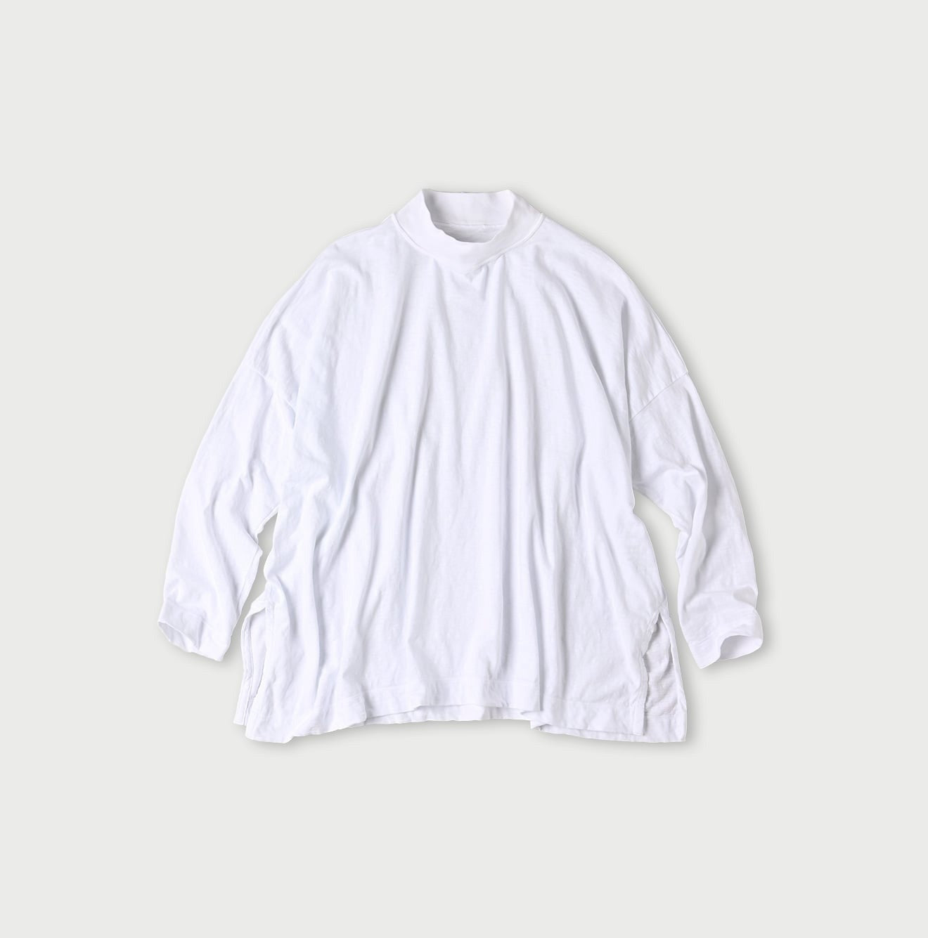 45R高領淨色tee